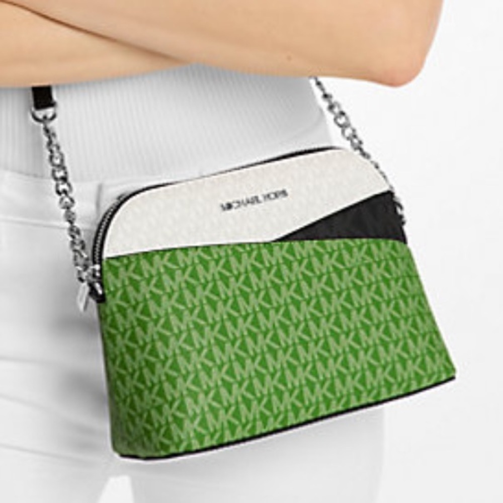 Michael Kors Jet Set Travel Color-Block
Signature Logo Crossbody Bag - Picture 4 of 4